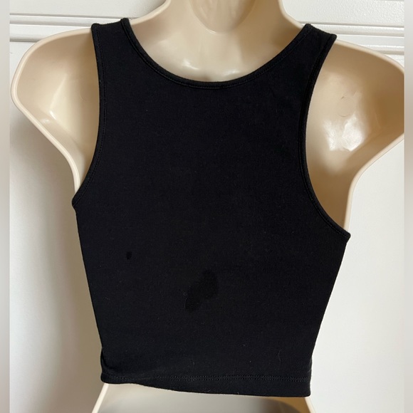 A D C Black Racer Front Crop top. Size XS - Picture 2 of 4
